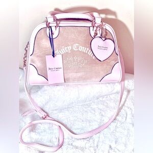 Juicy Couture Pink Dome Crossbody Bag with Heart Charm